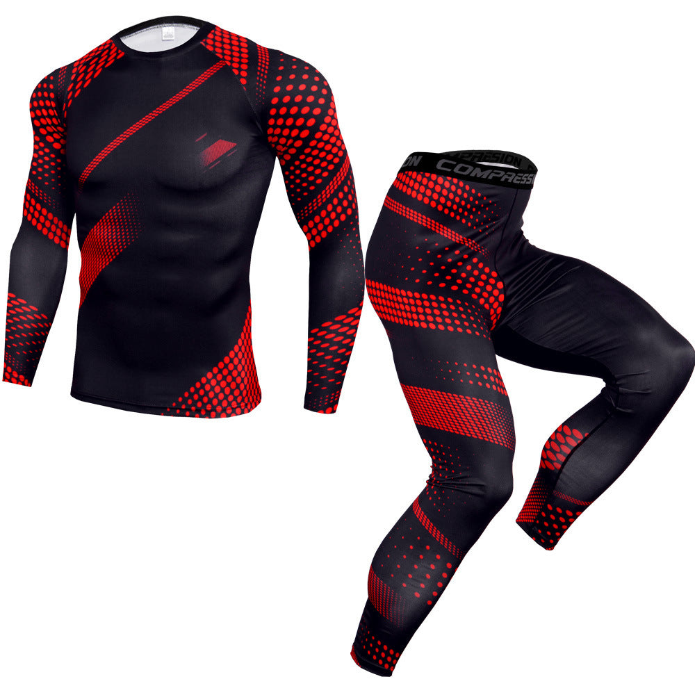 Men's Stretch Outdoor Leisure Running Training Suit