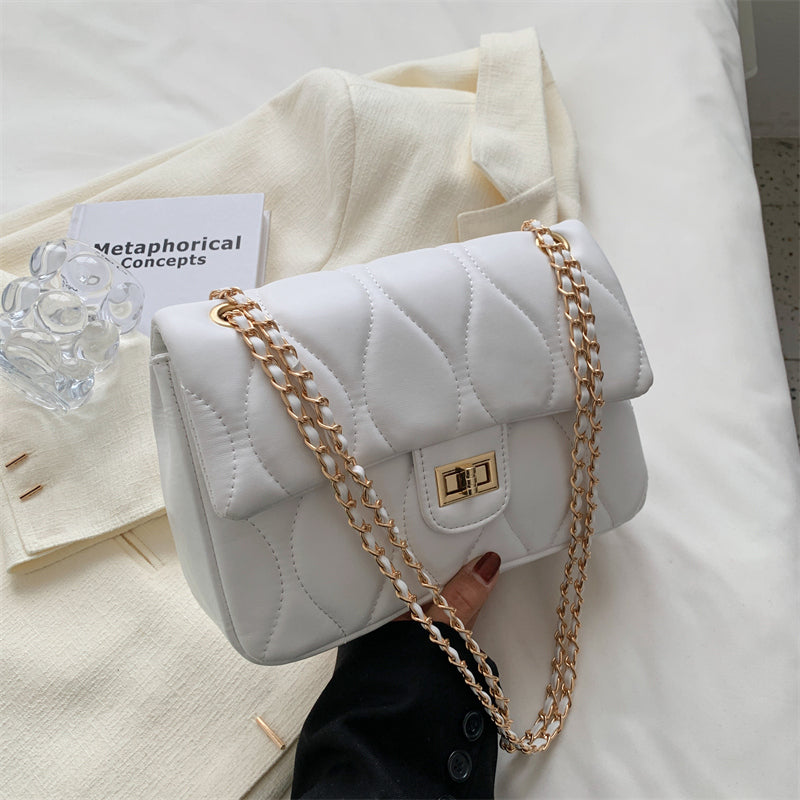 Lingge Chain Bag Women's Bag 2022 Popular New Trendy Fashion Western Style Shoulder Bag Summer All-match Messenger Small Square Bag