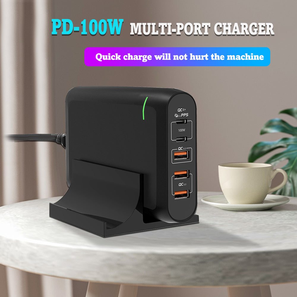 Office Home Travel Smart Digital Display 8-port Usb Mobile Phone Charger