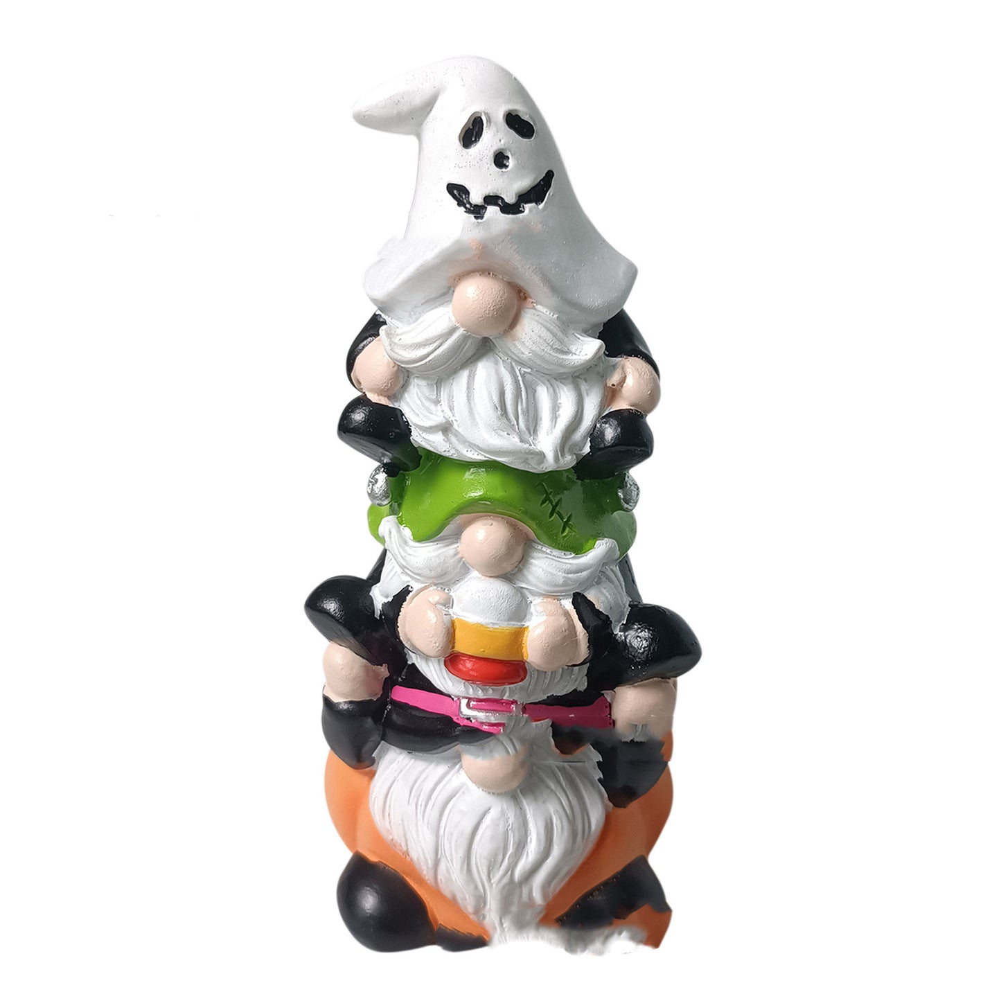 New Halloween Stacked Arhat Gnome Statue Resin Crafts