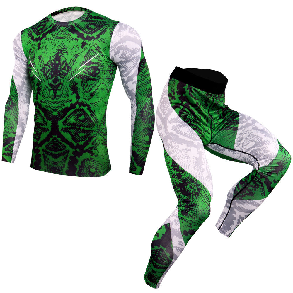 Men's Stretch Outdoor Leisure Running Training Suit