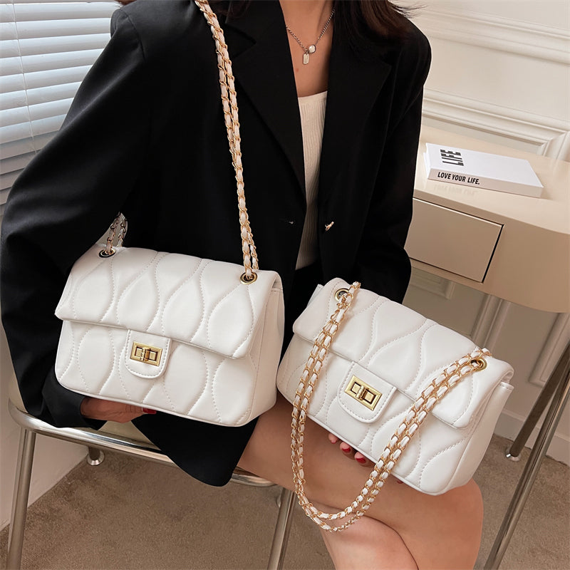 Lingge Chain Bag Women's Bag 2022 Popular New Trendy Fashion Western Style Shoulder Bag Summer All-match Messenger Small Square Bag