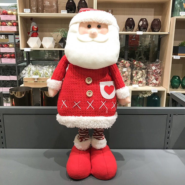 Retractable Santa Snowman Doll For Home