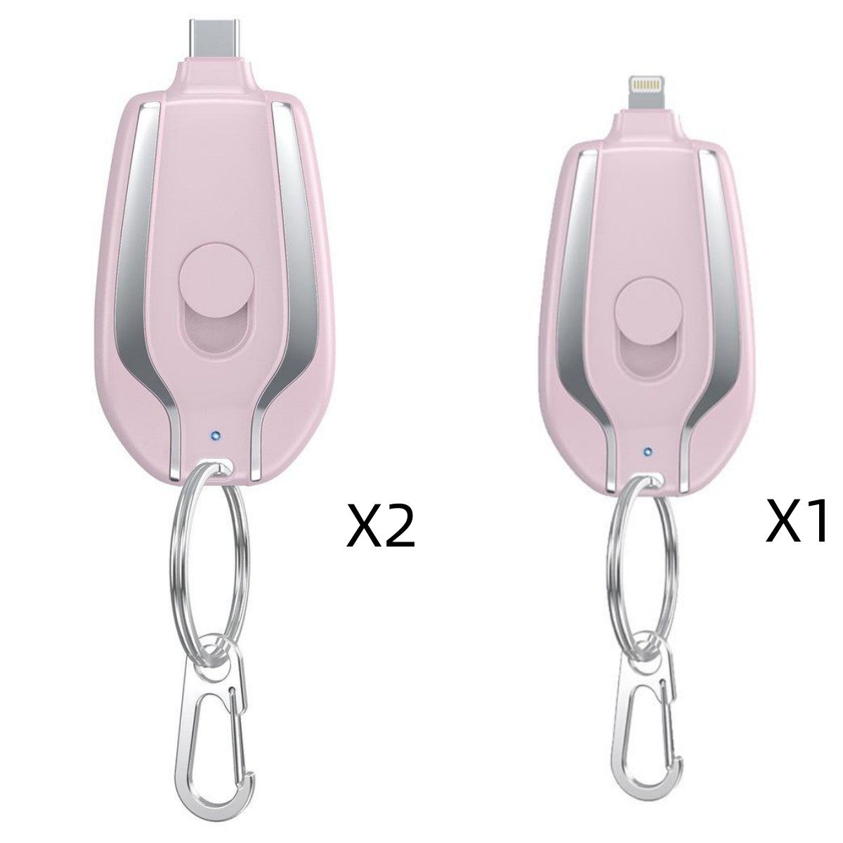 1500mAh Mini Power Emergency Pod Keychain Charger With Type-C Ultra-Compact Mini Battery Pack Fast Charging Backup Power Bank