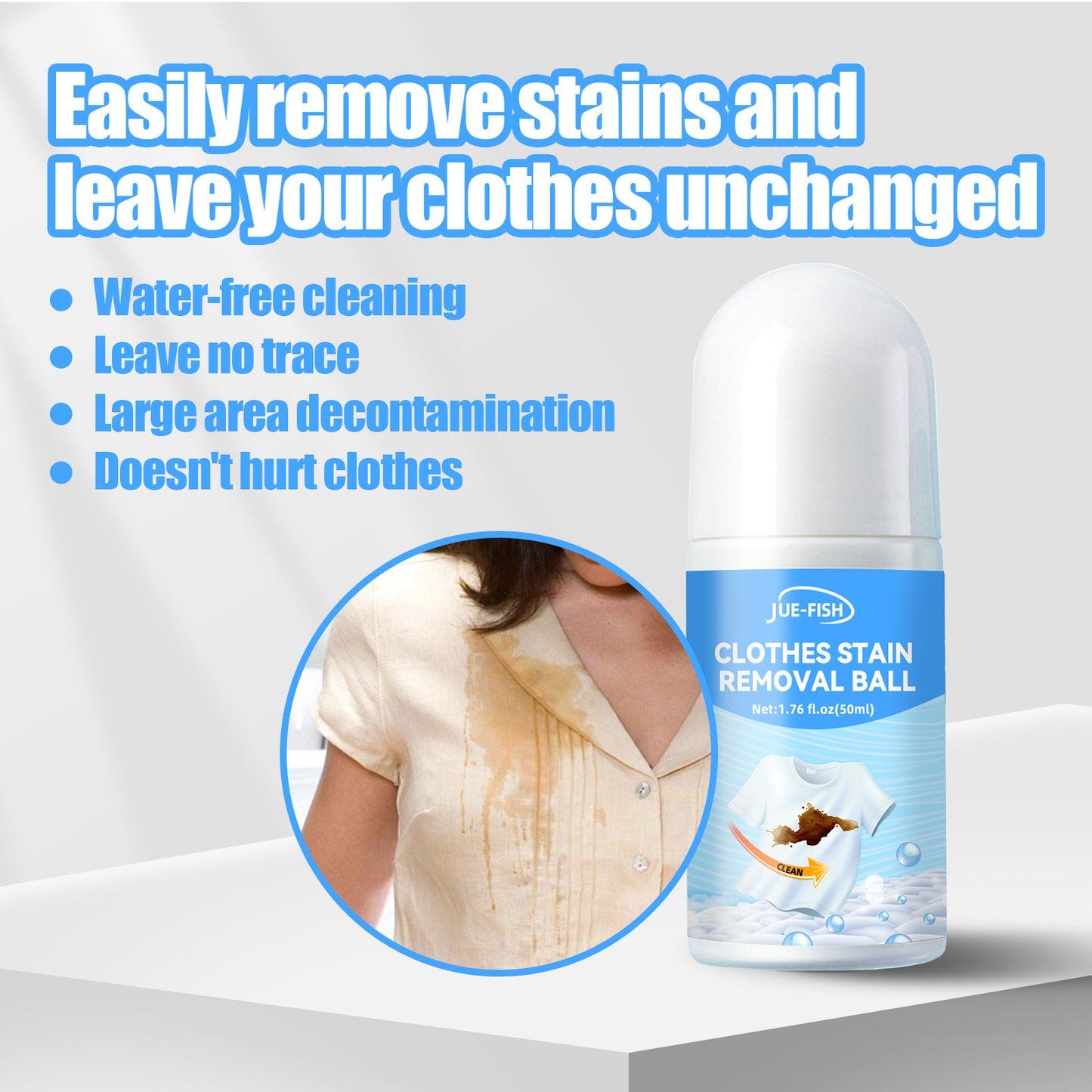 Clothes Stain Removal Ball Oil Stains Portable Decontaminate