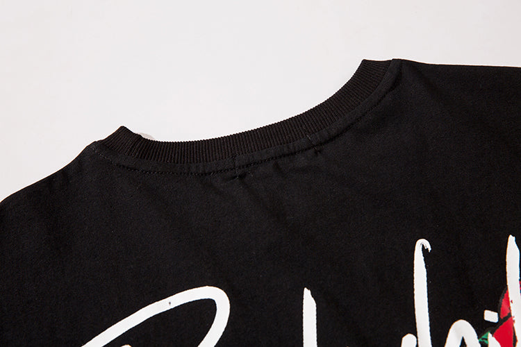 Retro T-shirt Male Masked Robber Portrait Print