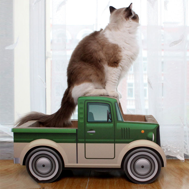 Green Pickup Truck Cat Scratch Board Extra Large