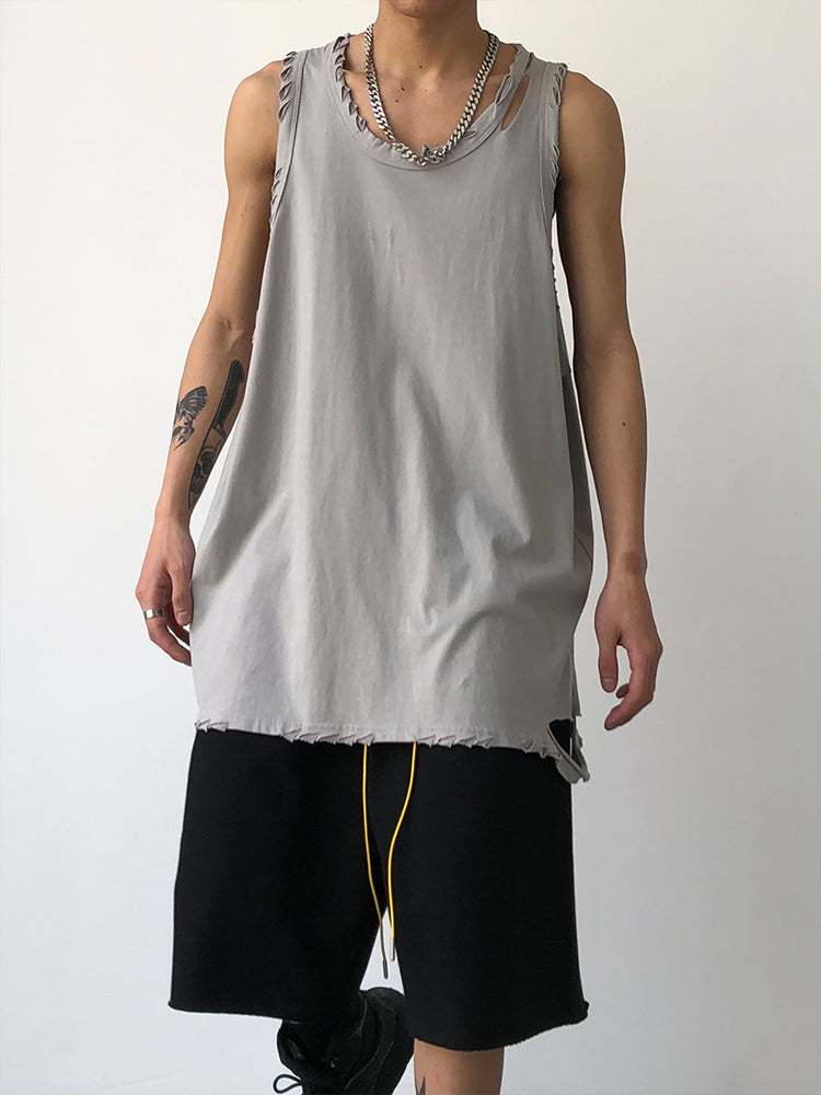 Men's Perforated Loose Sleeveless Breathable Vest