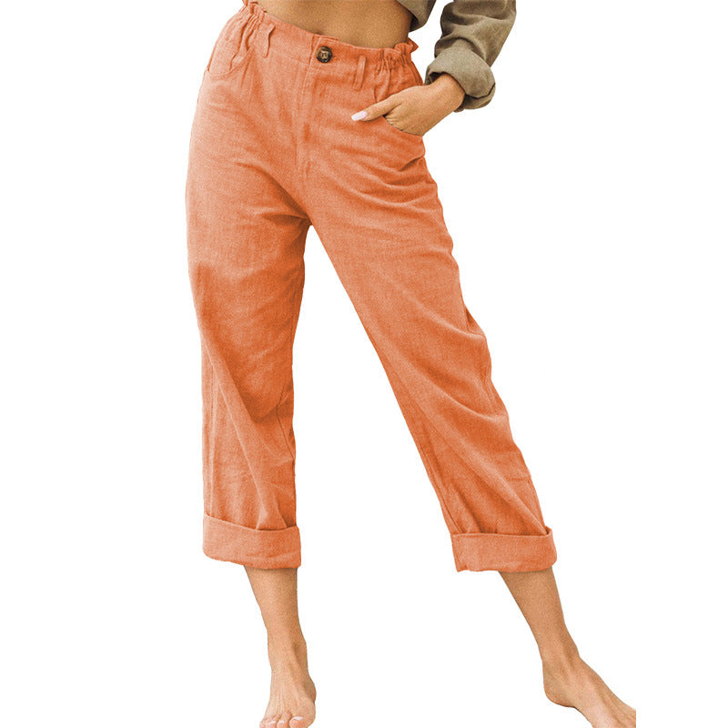 Women's Joggers Pants Fashion High Waist Casual Pants With Pockets