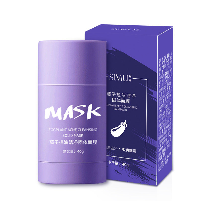 Solid Cleansing Mask Oil Control Shrink Pores To Blackheads Cleansing Green Tea Solid Mask Mud Eggplant Mud Mask