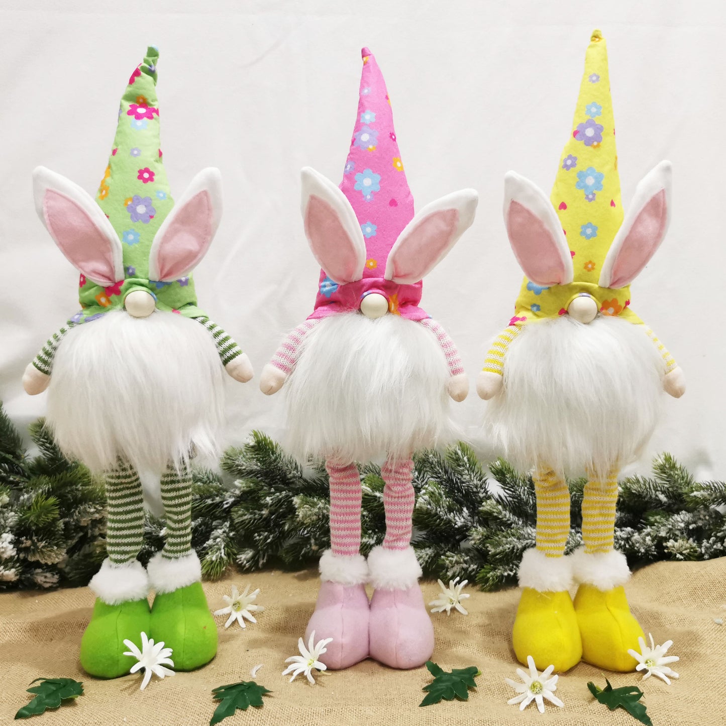 Easter Party Cartoon Rabbit With Lights Warm Light Decoration Decoration