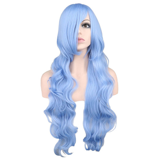 Mermaid Anime Cosplay Wig Dark Red Long Curly Hair