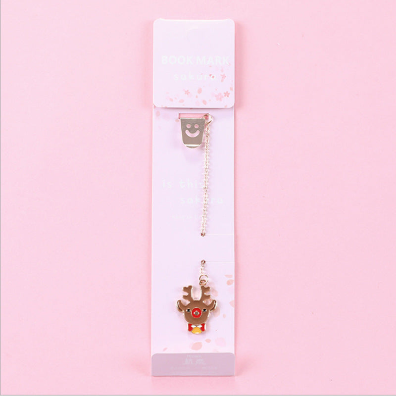 Creative Cute Christmas Style Pendant Bookmark