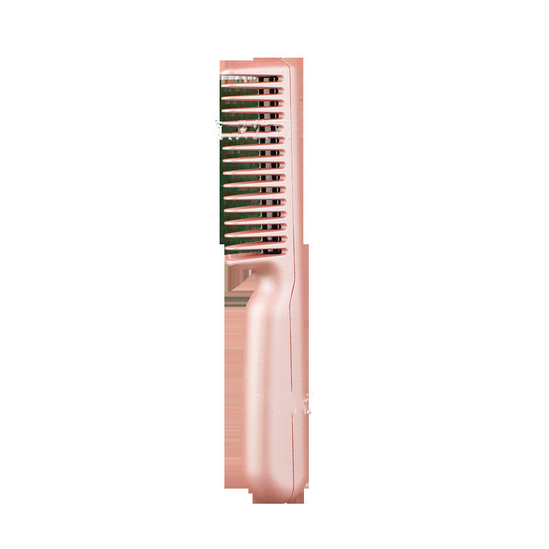 Wireless Straight Hair Comb Portable USB Charging Negative -Ion Smoothing Straightener Curling Comb Hair Brush