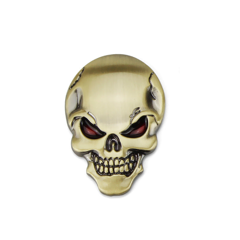 Car Metal Skull Sticker Body Sticker Red Eye Ghost Head