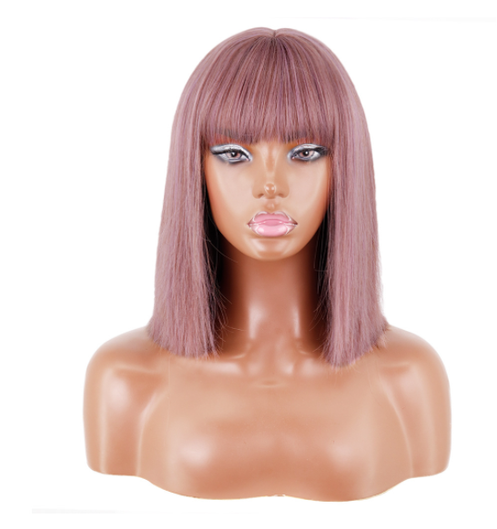 Wig Headgear With Bangs And Shoulders And Clavicle