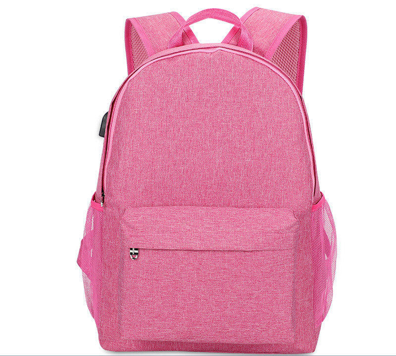 Solid Color Backpack Travel Business Casual