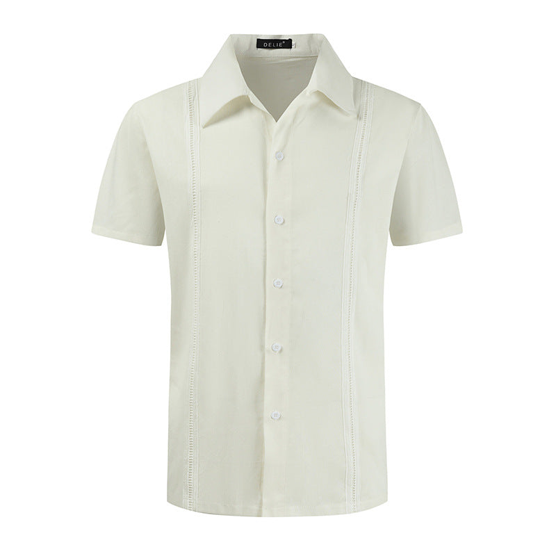 Men's Linen Shirt Casual Short Sleeved