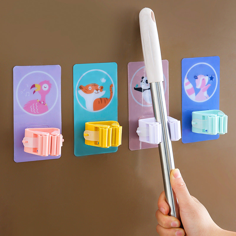 Mop Holder Card Holder Hook Is Strong And Non-marking Without Punching