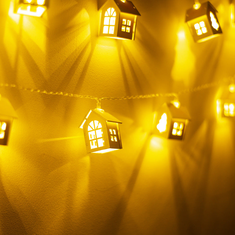 New House Shape LED String Lights Christmas Decoration