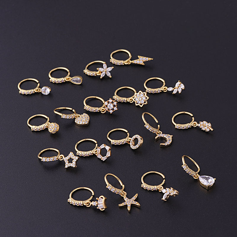 New Popular Drop Of Zircon Pendant Nose Ring