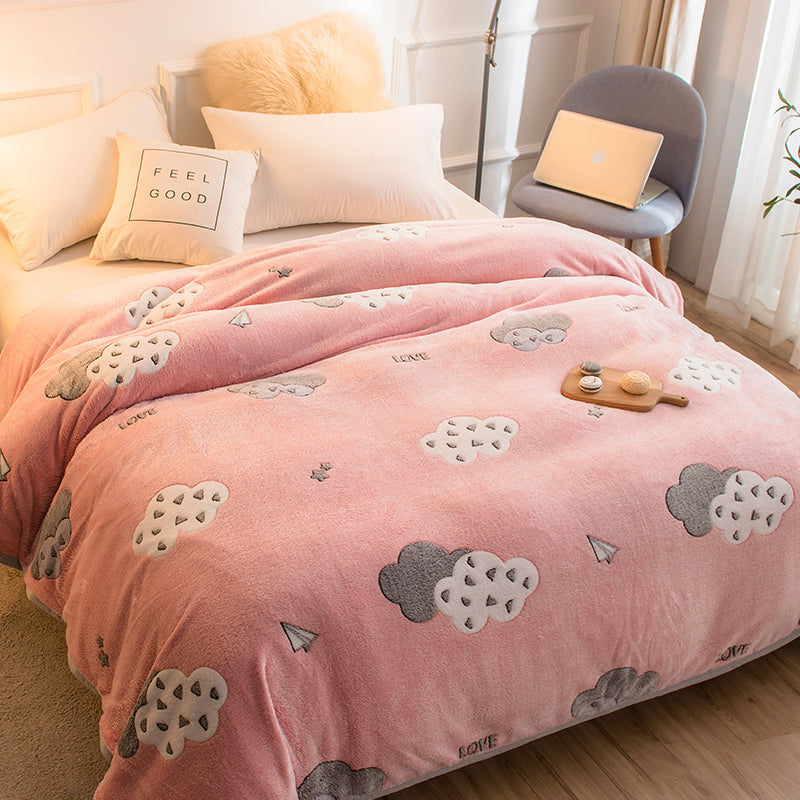 Winter Office Nap Thickened Coral Fleece Blanket