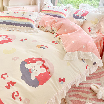 Korean Style Quilt Cover Single Bed