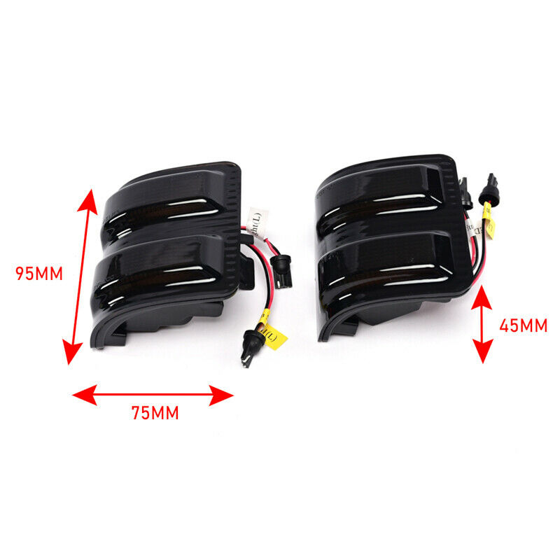 Car Front Mirror Lights 3 Grids Are Always On And Running Water