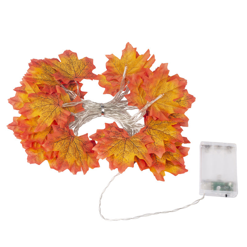 Lights Halloween Decorative String Lights LED Maple Leaf