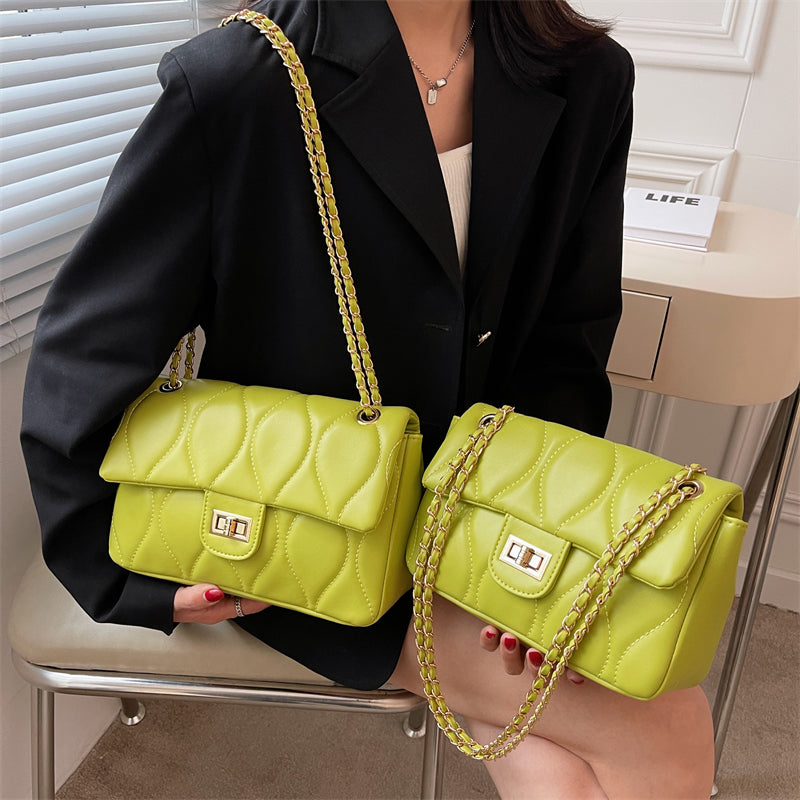 Lingge Chain Bag Women's Bag 2022 Popular New Trendy Fashion Western Style Shoulder Bag Summer All-match Messenger Small Square Bag