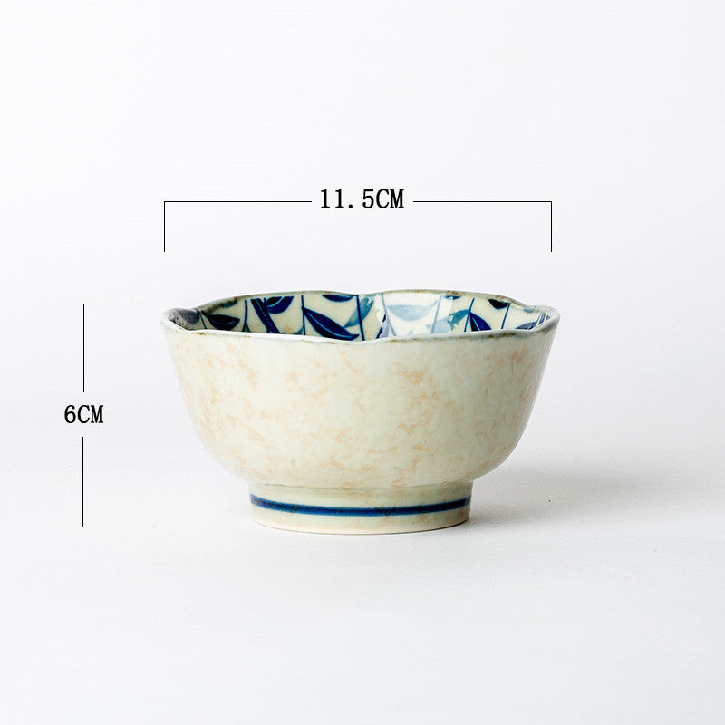 Japanese-Style Coarse Porcelain Beef Noodle Bowl