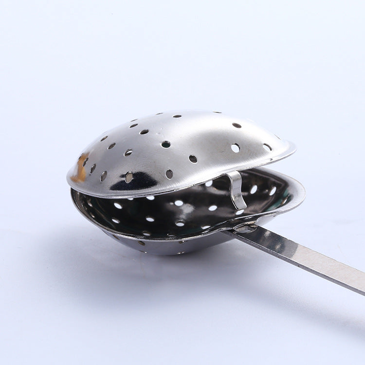 Stainless Steel Tea Filter With Chain Metal Herb Spice Strainer Spoon Heart Shaped Tea Infuser Seasoning Ball Teaware