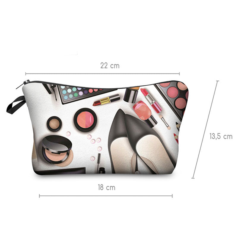 Multifunctional Portable Storage Bag European And American Wash Bag 3D Digital Printing Makeup Bag