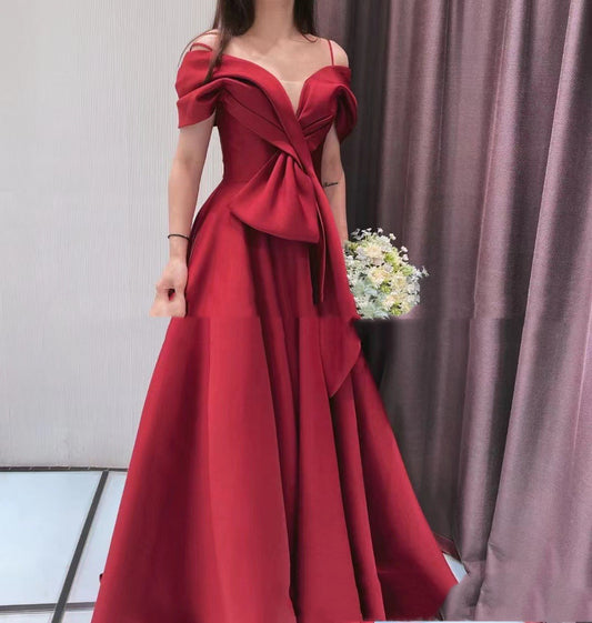 Off-shoulder Evening Engagement Return Dress Woman