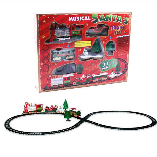 Christmas Electric Rail Car Train Toy Children's Electric Toy Railway Train Set