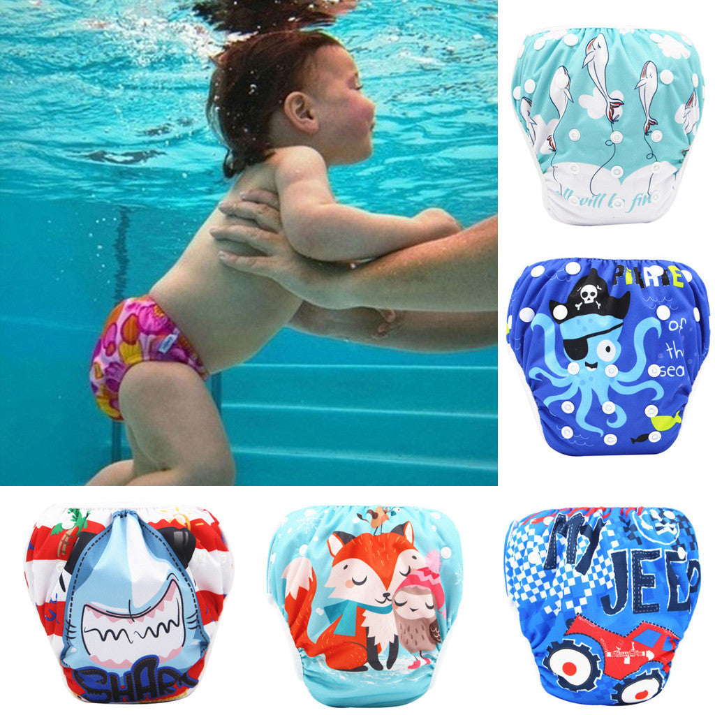 Children cartoon swimming trunks