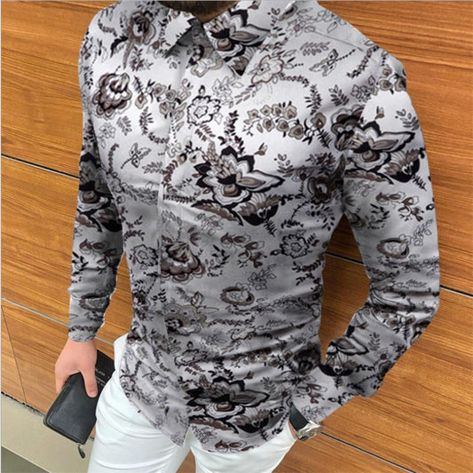 Casual Slim Men's Style Printed Shirt