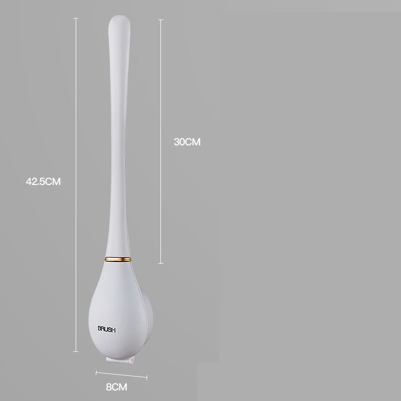 Household Brush Wall-mounted Long-handled Silicone Toilet Brush