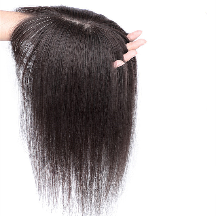 Real Hair Needle Air Bangs Replacement Block Top Of The Head