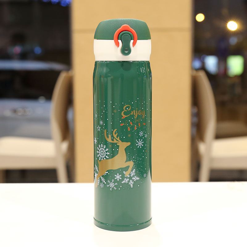 Christmas Vacuum Cup Water Cup Elk Christmas Eve Gift