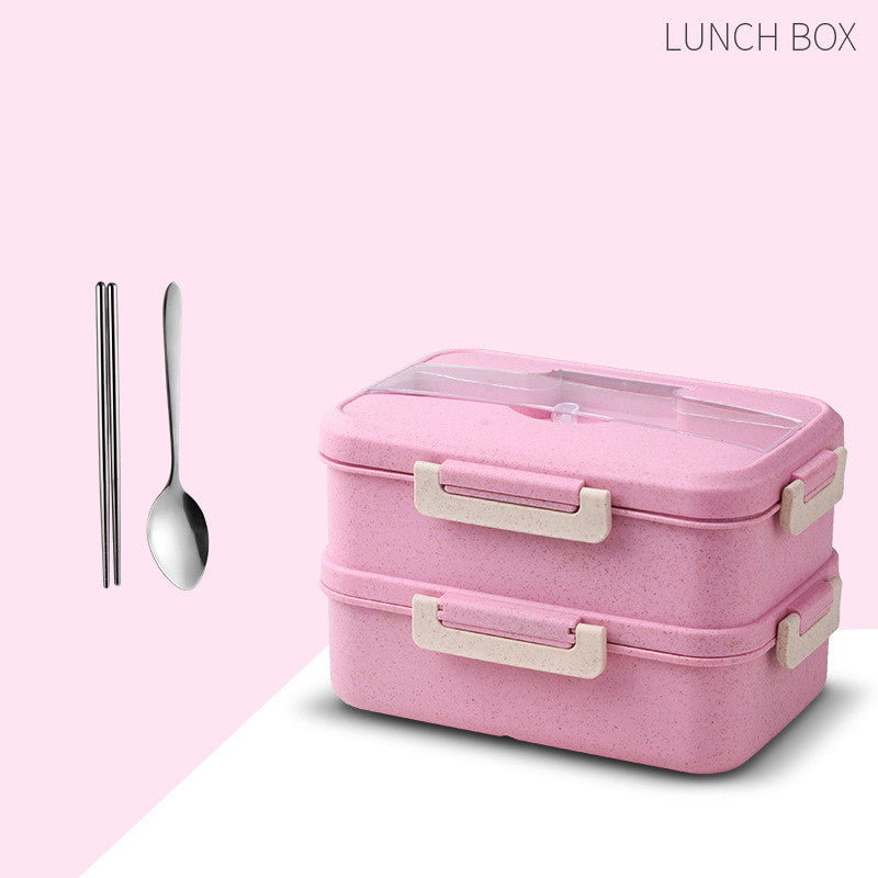 Portable Compartment Microwave Oven Heated Lunch Box