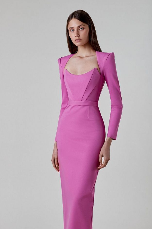 Ladies Simple Bandage Dress Long Skirt