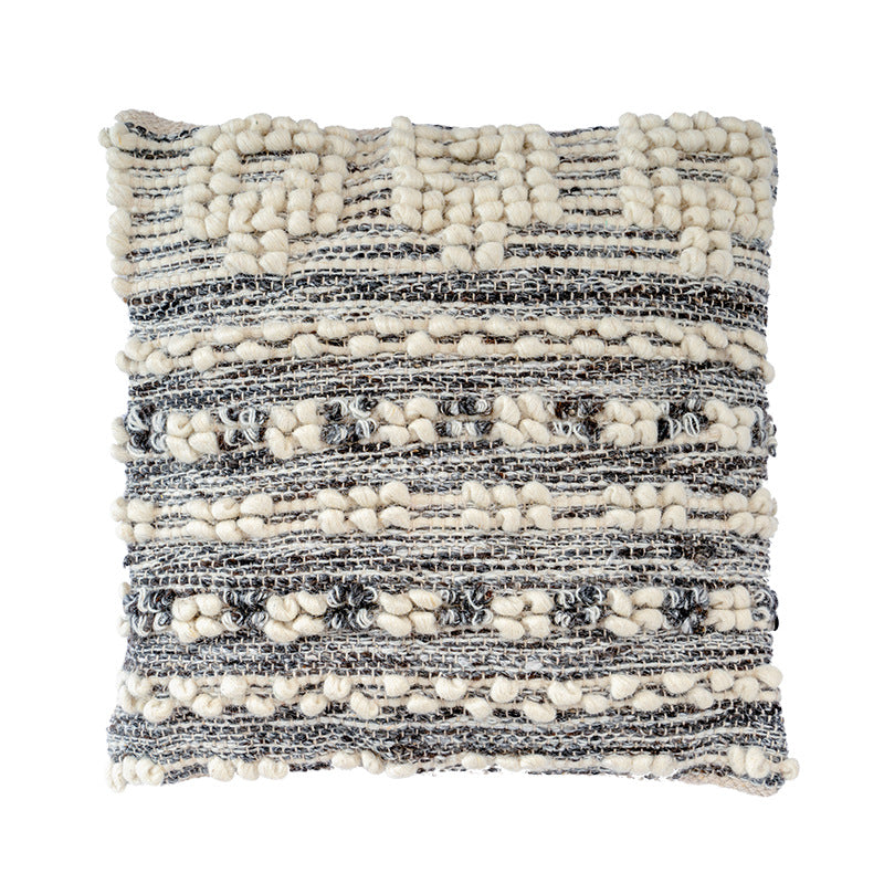 Office Simple Wool Tassel Cushion Pillowcase