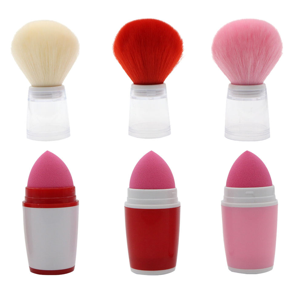 New portable blush brush single loose powder sponge head puff blush