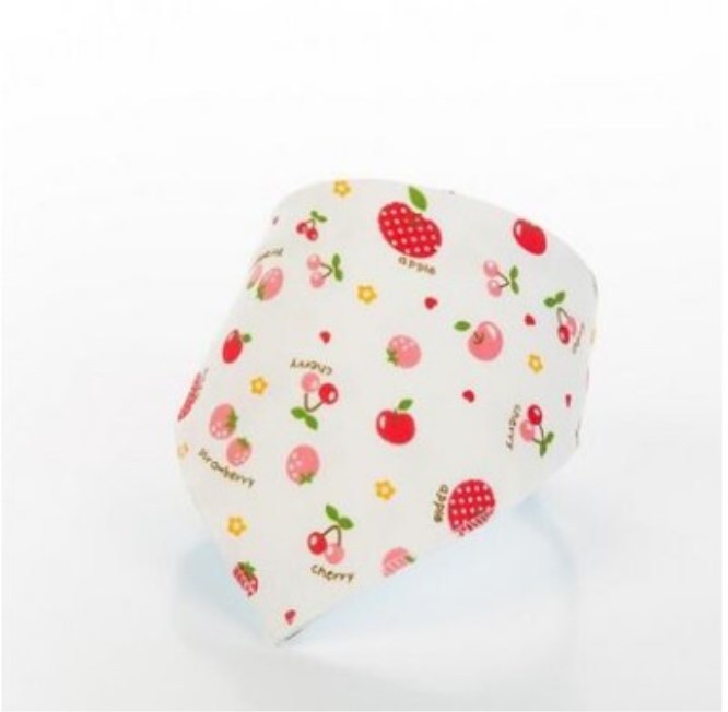 Children's Triangle Towel Baby Bib Saliva Towel Double-layer Cartoon Printing Double-sided Snap