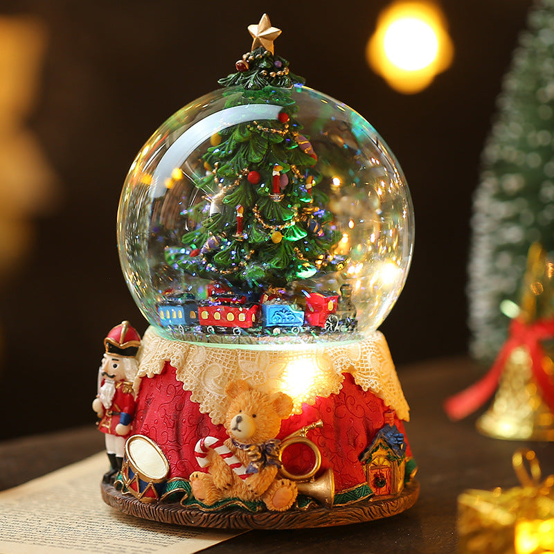 Christmas Tree Snowflake Crystal Ball Music Box Bluetooth Speaker