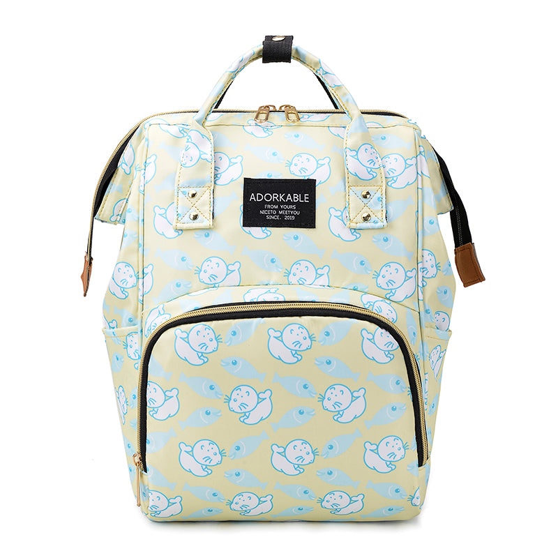 Fashion Printed Pattern Mommy Bag Multifunctional Backpack