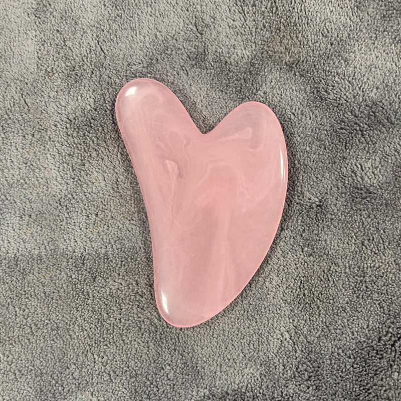 Resin Beeswax Heart-shaped Gu Sha Facial Scraping Sheet For