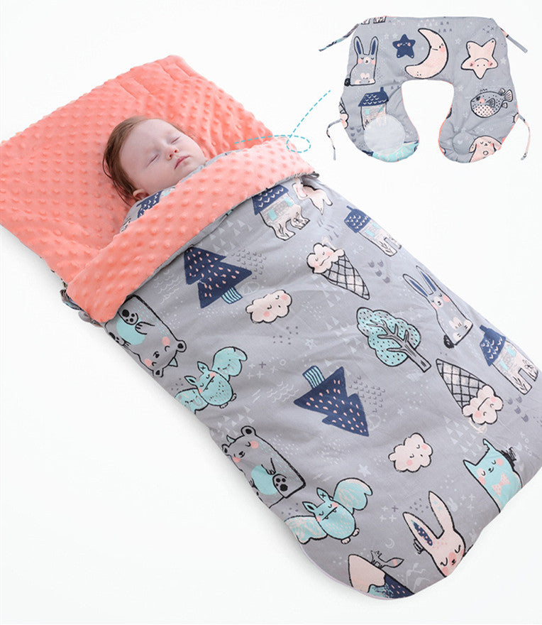 Newborn Baby Blanket Warm Fleece Stroller Cover Quilt