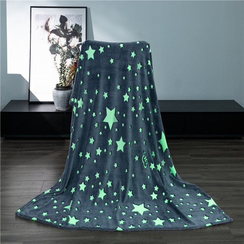 Luminous Blanket Children's Nap Blanket Coral Fleece Autumn And Winter Sofa Cover